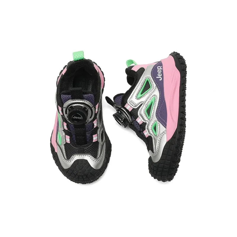 Jeep Low Top Kids Lifestyle Shoes Star Diamond Silver Pink Purple Kids'-2