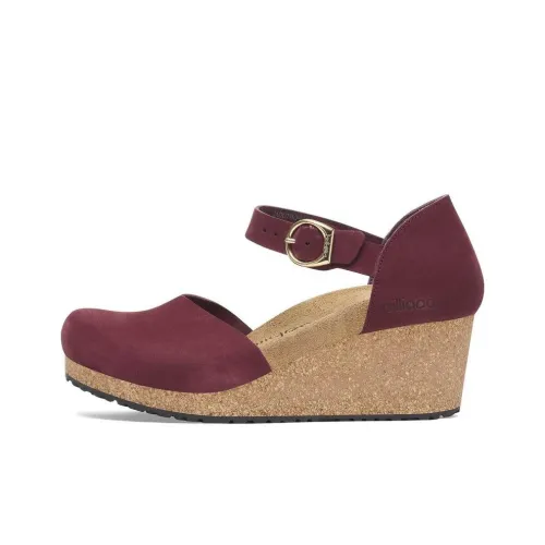 Birkenstock Mary Ring-Buckle Casual Single Shoes 4cm Women's Red