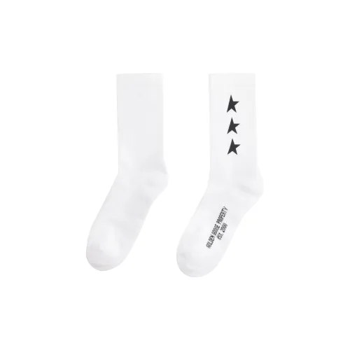 Golden Goose Mid Calf Socks Men's 1 Pack White