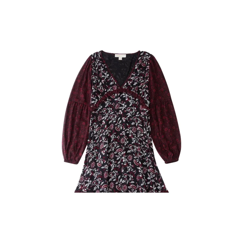 MICHAEL KORS SS23 Long Sleeved Dresses Women's Burgundy-5