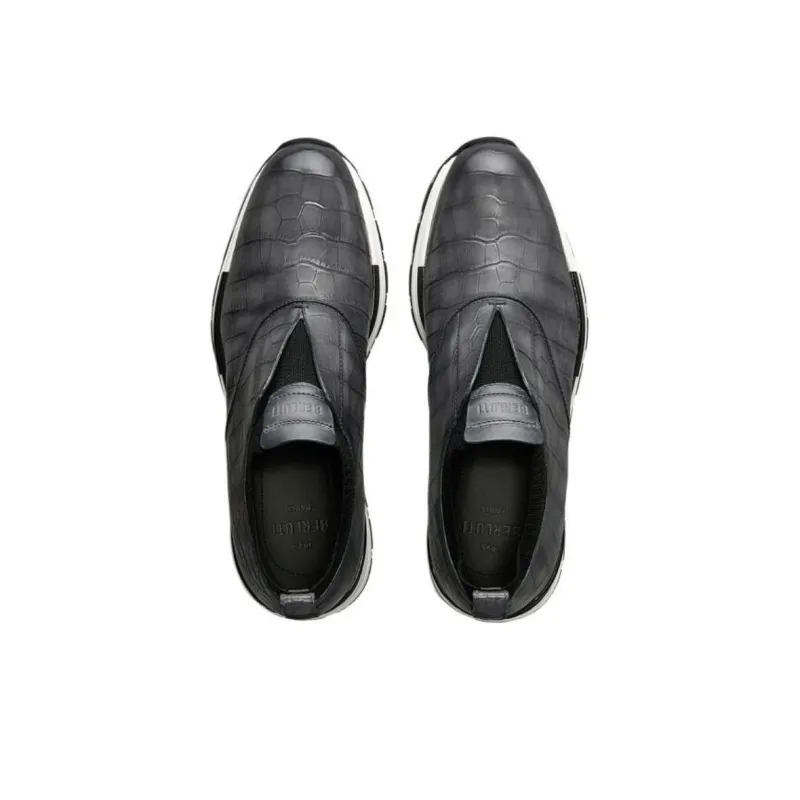 BERLUTI Fast Track Low Top Casual Shoes Men's Gray-3