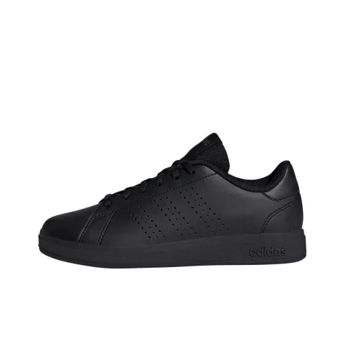 Adidas ADVANTAGE BASE 2.0 Anti Slip Wear Resistant Low Top Kids' Skateboarding Shoes Black Teenagers