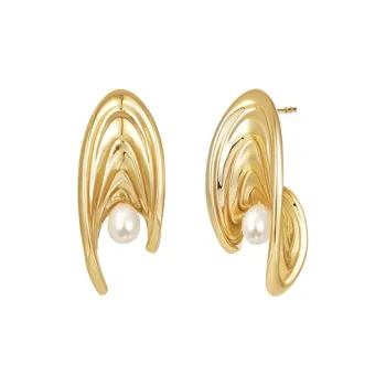 Amber Lollipop Pearl Earrings Women's