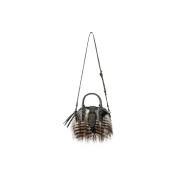Crying Center Fabric Handbag, Shoulder Bag, Crossbody Bag Regular Unisex Dove Gray