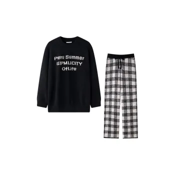 MEITENG Pajama Set Women's Black