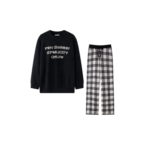 MEITENG Pajama Set Women's Black