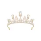 Gold Waterdrop Zircon Crown Headband