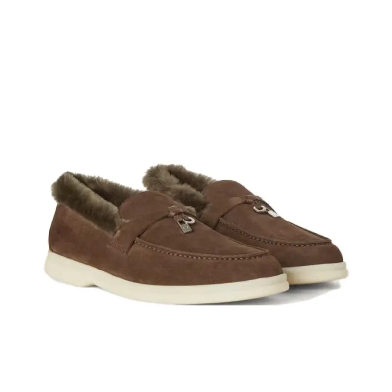 Loro Piana Summer Charms Walk Loafers Women's Brown-2