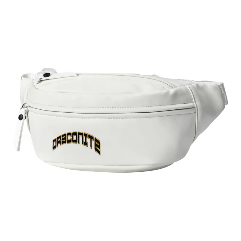 DRACONITE PU One Shoulder Crossbody Bag Sling Bag Fanny Pack Regular Unisex White-1