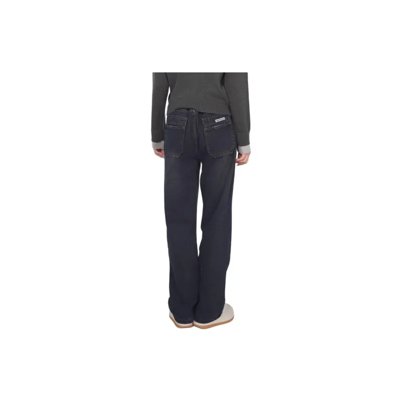 YuChaJia Jeans Women's Blue Gray-1