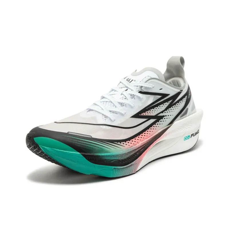 361° Flying Flame 3.5 Cushioning Anti Slip And Wear Resistant Low Top Running Shoes Unisex White Black Green-1
