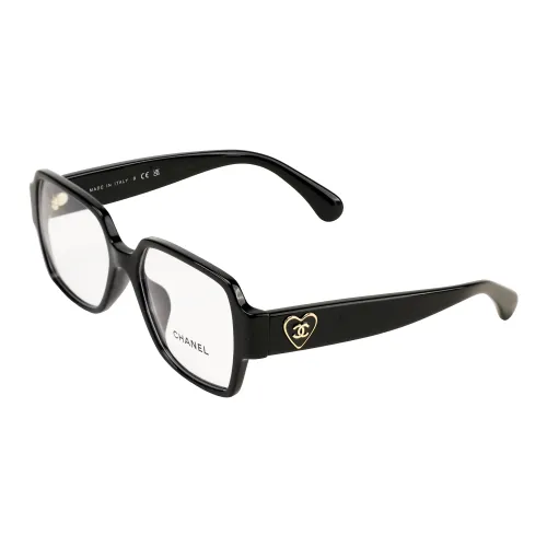 CHANEL Eyeglass Frames Unisex Black