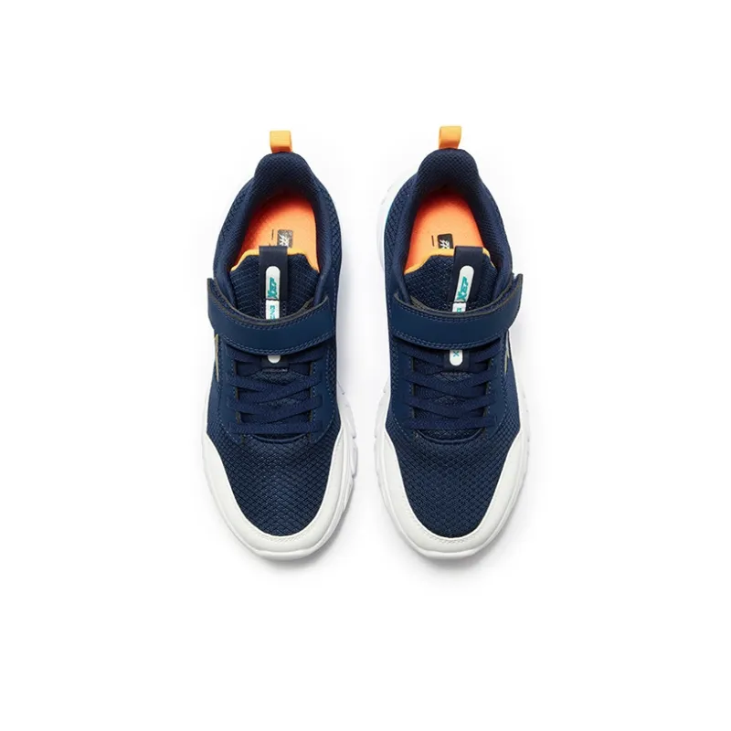 XTEP Anti Slip Wear Resistant Low Top Kids' Running Shoes Night Blue Sunny Mountain Blue Unisex-3