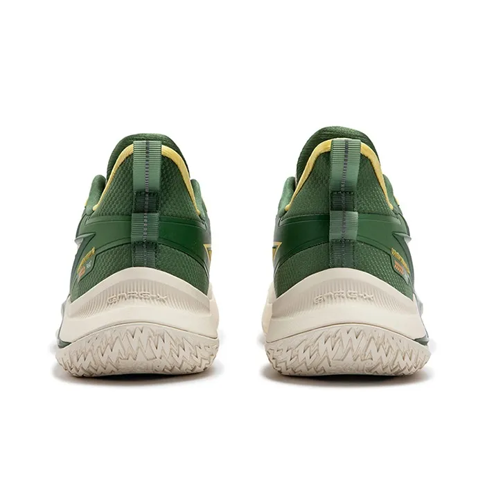 361° LIGHT UP PRM Enjoy The Shade Cushioning Anti-Slip And Wear-Resistant Low-Top Basketball Shoes Men's Beige Green-3