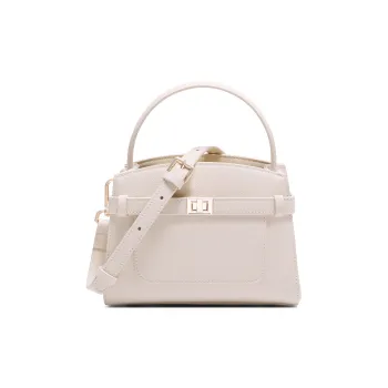 BELLE Split Cow Leather Kelly Bag, Shoulder Bag, Crossbody Bag, Handbag Medium Size Women's Multicolor