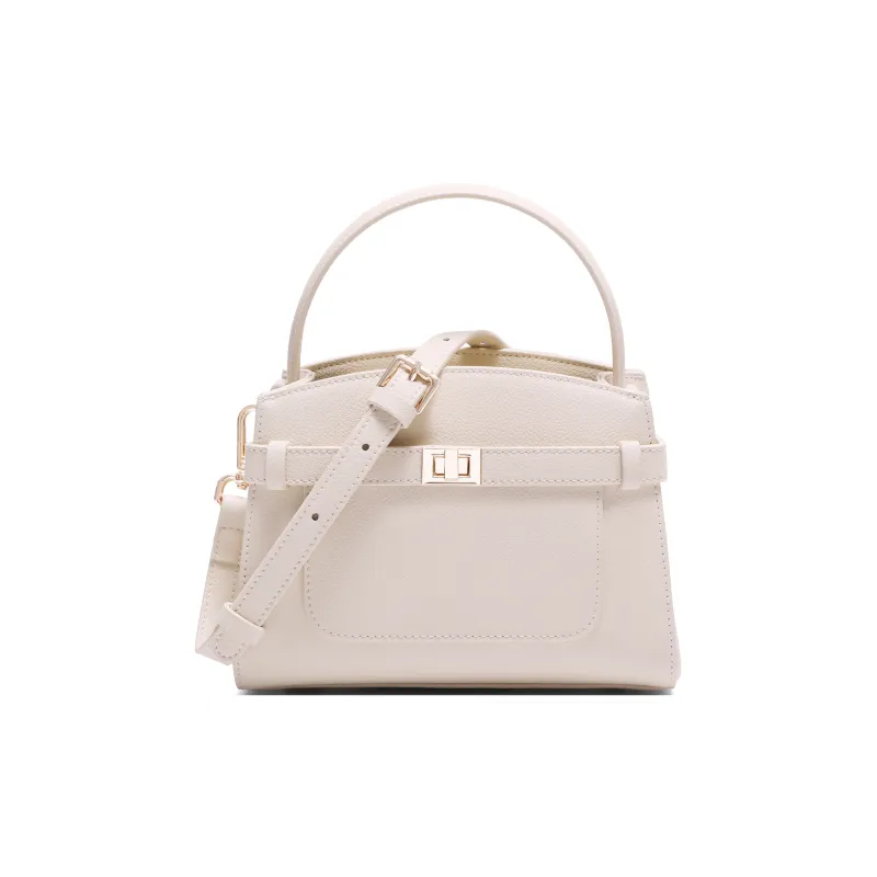 BELLE Split Cow Leather Kelly Bag, Shoulder Bag, Crossbody Bag, Handbag Medium Size Women's Multicolor-0