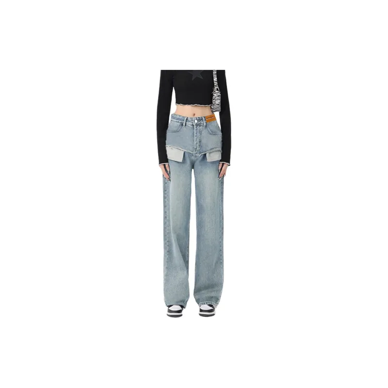 Weixi Jeans Women's Cool Tea Blue-6