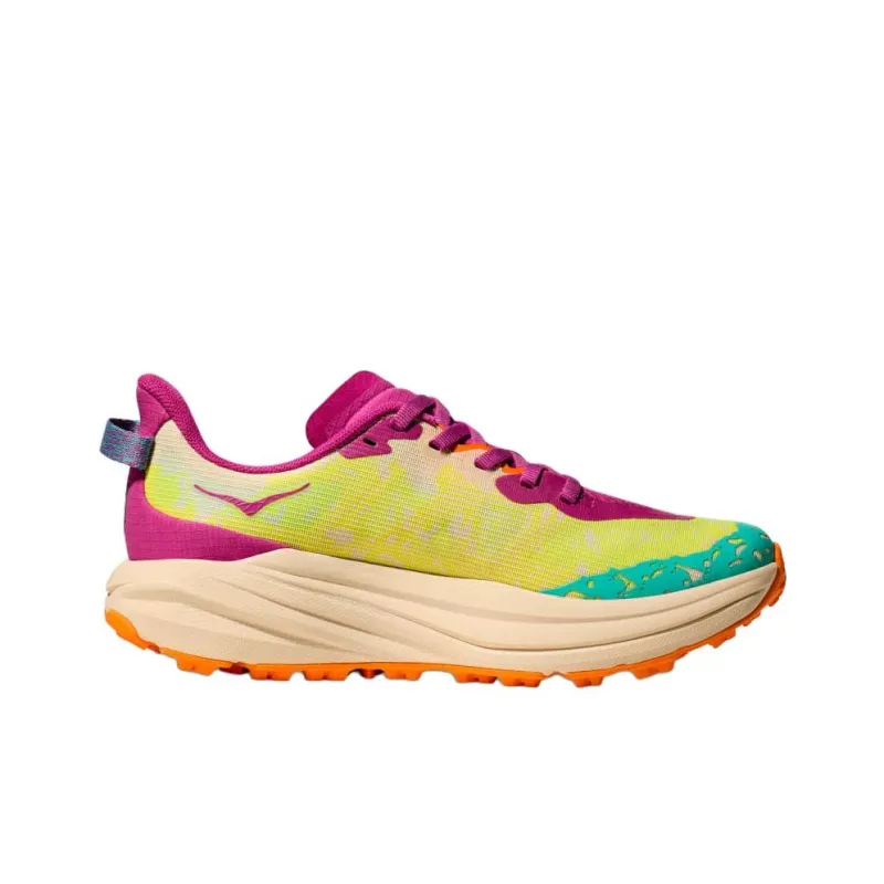 HOKA ONE ONE SPEEDGOAT 6 Anti Slip Wear Resistant Low Top Kids' Running Shoes Purple Yellow Green Teenagers-1