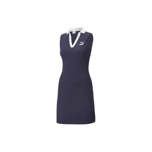 PUMA Sleeveless Dresses Women's Blue