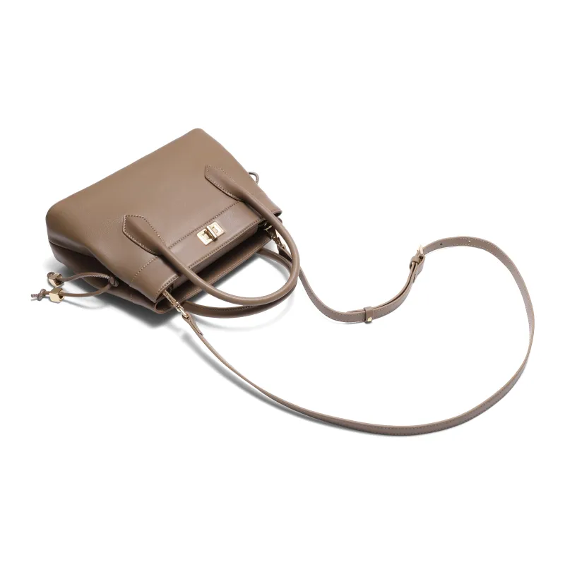 BELLE Cow Leather One Shoulder Handbag Medium Size Women's Multicolor-4