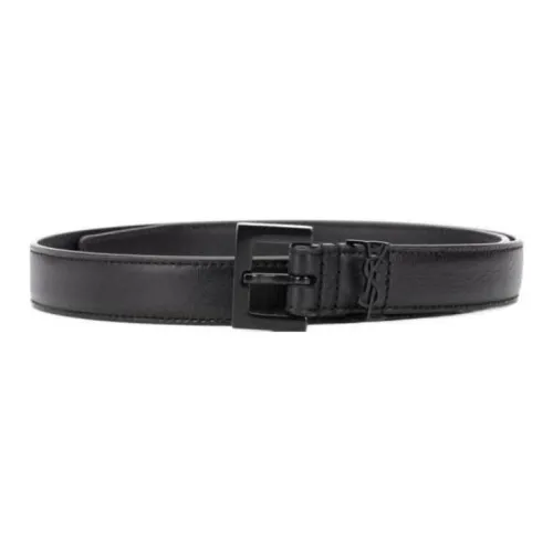 SAINT LAURENT Calfskin Leather Belts Women's Width: 2cm