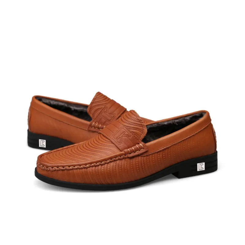 CKVUSAMG Loafers Unisex Red Brown/Khaki-18