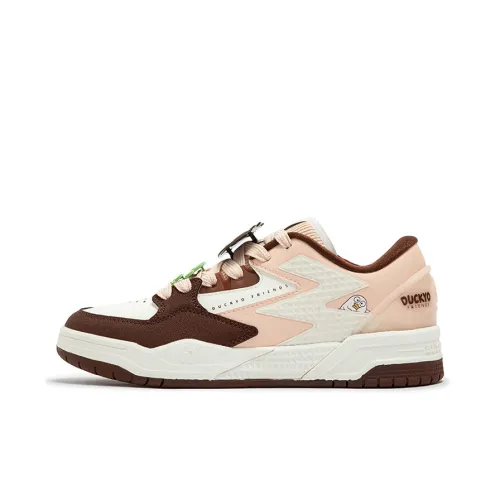 361° BIG 3 Slip-Resistant Cushioning Abrasion-Resistant Low-Top Skateboard Shoes Women's White Brown Pink