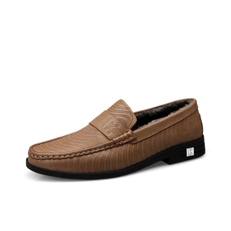 CKVUSAMG Loafers Unisex Red Brown/Khaki-20