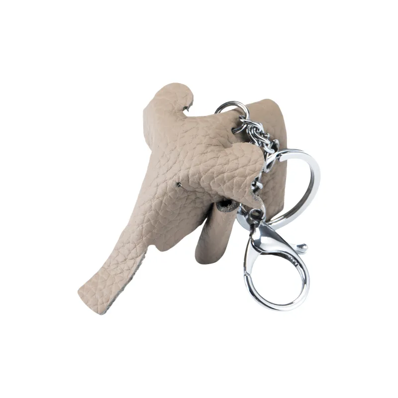 Tong Tong Rabbit Top Grain Cow Leather Keychains Unisex-11