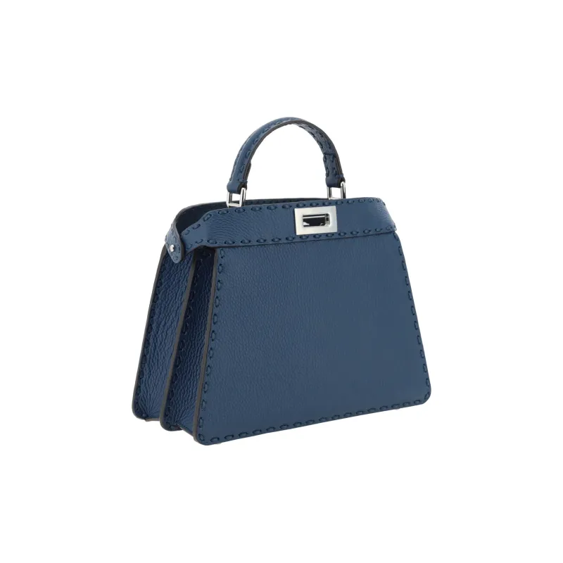 FENDI Calfskin Shoulder Bag, Crossbody Bag, Handbag Women's Blue-1