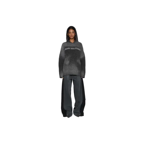 VANN VALRENCÉ Knitwear Unisex Black Gray Brushed Color