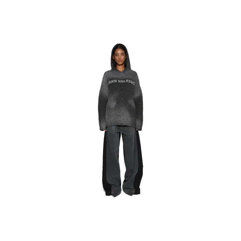 VANN VALRENCÉ Knitwear Unisex Black Gray Brush Color-0