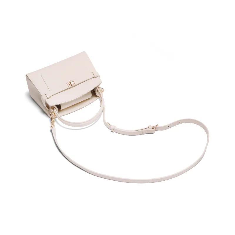BELLE Split Cow Leather Kelly Bag, Shoulder Bag, Crossbody Bag, Handbag Medium Size Women's Multicolor-6