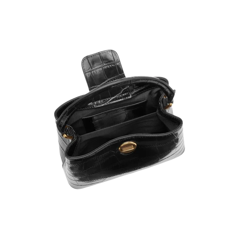 Staccato Cow Leather Handbag Trumpets Women's Vintage Coffee/Classic Black-8