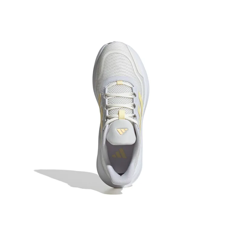 Adidas Breathable, Moisture Wicking, Lightweight Low Top Running Shoes Women's White Yellow-3