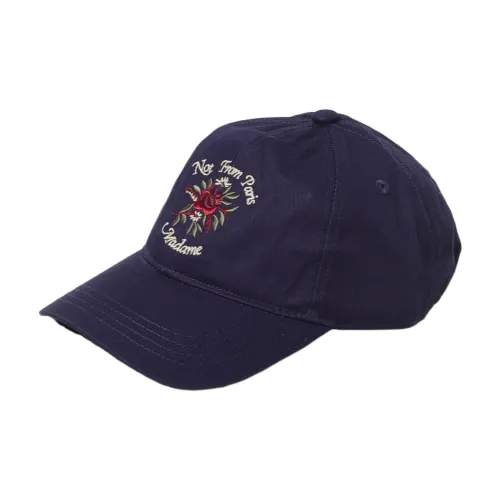 Drôle De Monsieur Floral Slogan-embroidered Cap