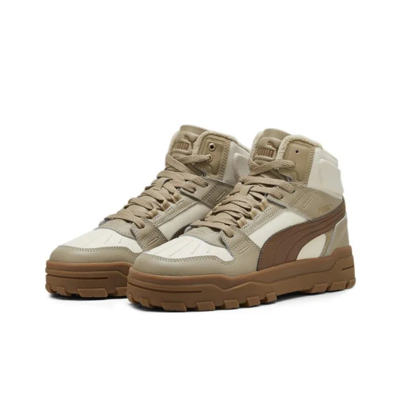 PUMA REBOUND Warm Slip Resistant Mid Top Skateboard Shoes Unisex Brown-2