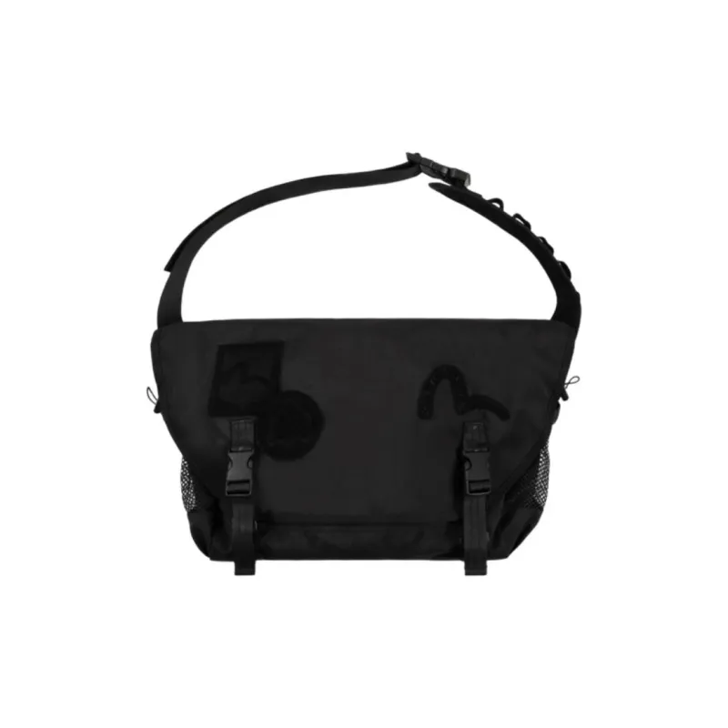 EVISU Polyester Messenger Bag Shoulder Bag Crossbody Bag Regular Men's Black-0