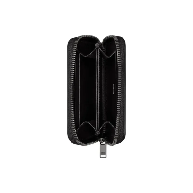 DIOR Grained Calfskin Coin Purse Regular Men's Black-3