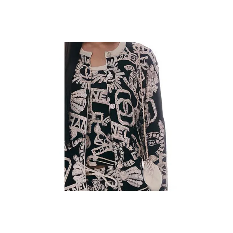 CHANEL 23N Knitwear Women's Black-4