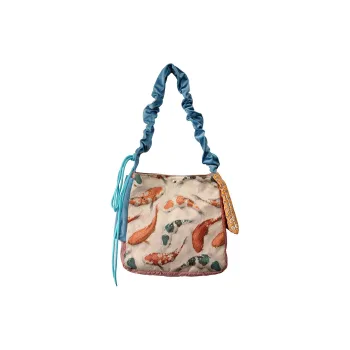 The HOUSE Yimazato Fabric Crossbody Bag Women's Brocade Carp Pattern