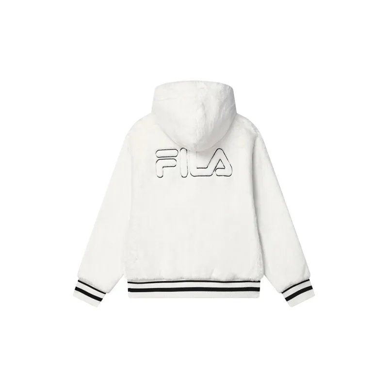 FILA Velvet feel Coat Women's Cloud White-1