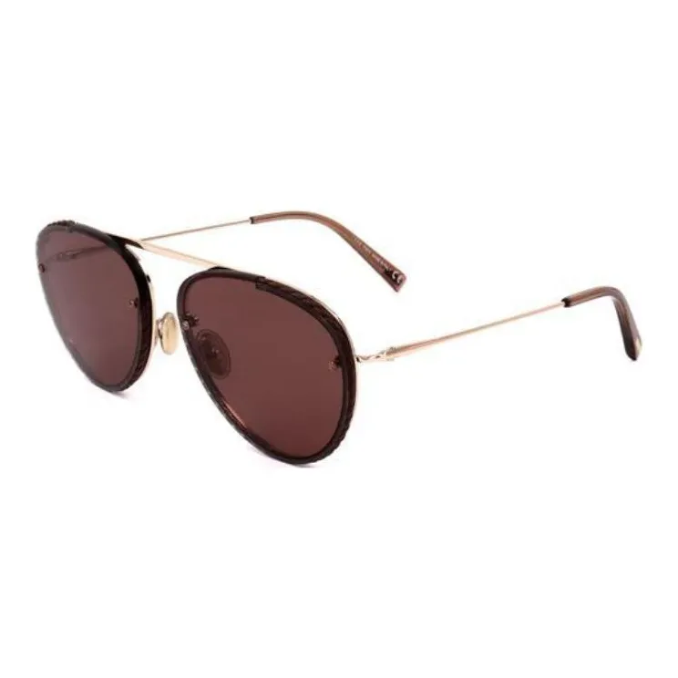 TOD'S Subject To Official Website Round Sunglasses Unisex Gold-1