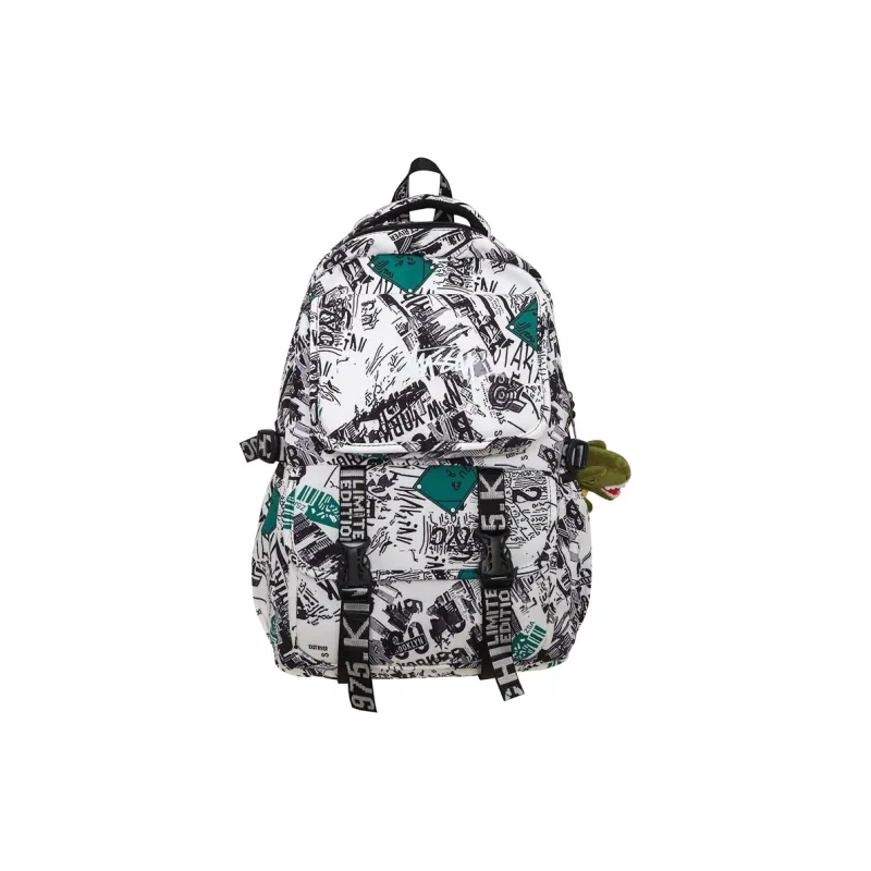 Cwatcun Nylon Backpack Unisex Yellow/Multicolor/Khaki/Green-7