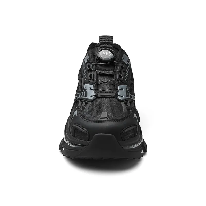 JEEP SPIRIT Chunky Sneakers Men Low Top Magic Energy Black-5