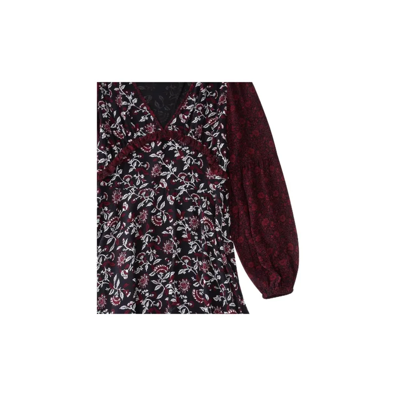 MICHAEL KORS SS23 Long Sleeved Dresses Women's Burgundy-4