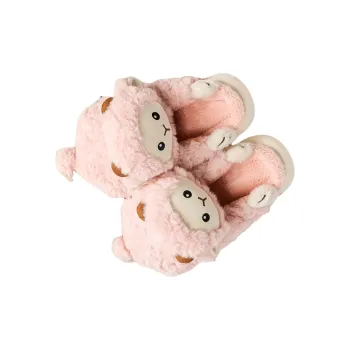 Ming Sheng Squashy And Bouncy Feeling Fuzzy Velvet Platform Cotton Slipper, Home Slippers