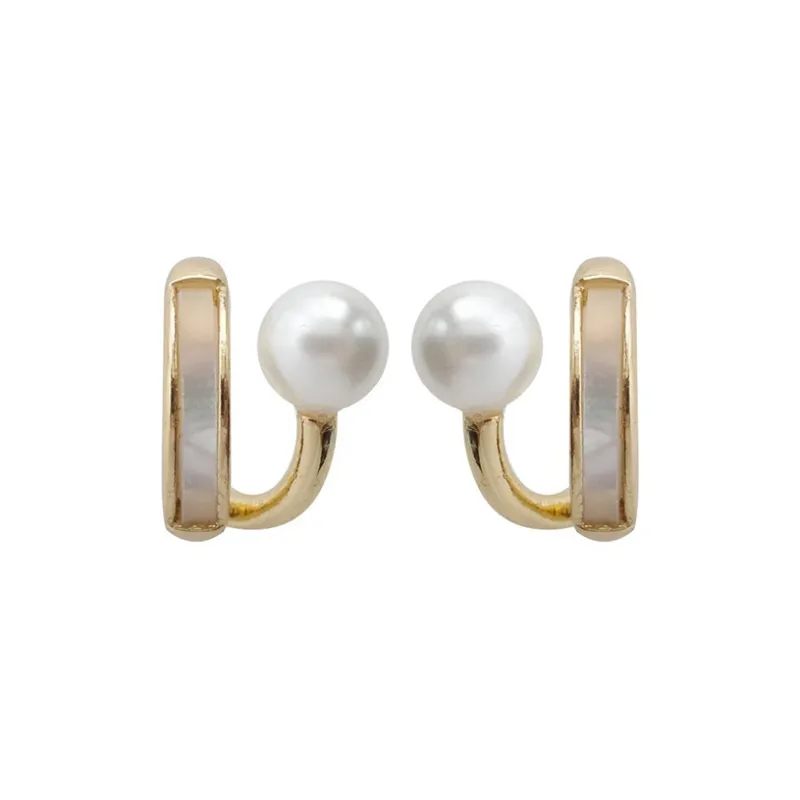 NATURALLYJOJO Faux Pearl Earrings Women's Gold-0