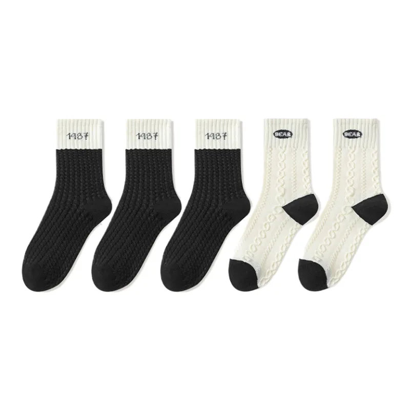 Lan Miao Mid Calf Socks Women's 5 Pack-5
