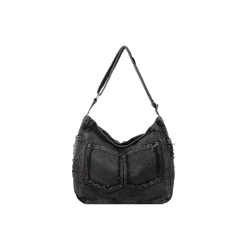 Yalu Denim Shoulder Bag Regular Women's Dark Tea/Light Blue/Dark Blue